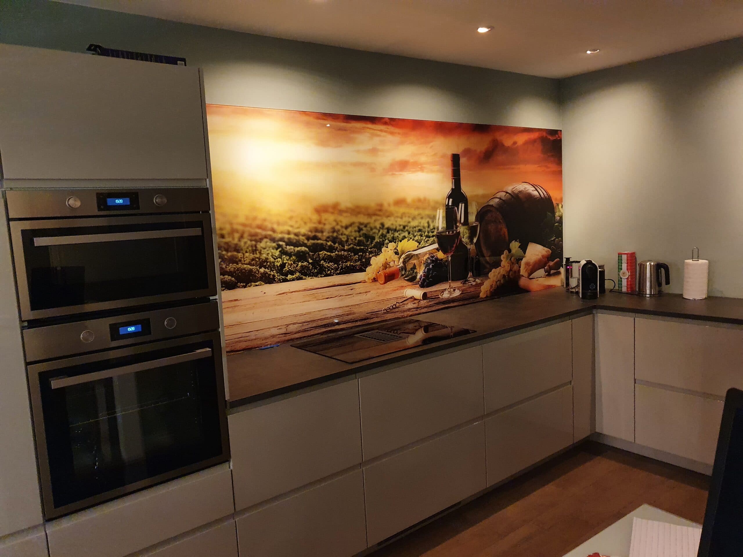 Integratie Aanpassing serie Glazen Achterwand Keuken - In Kleur Of Print | Glasbestellen.nl