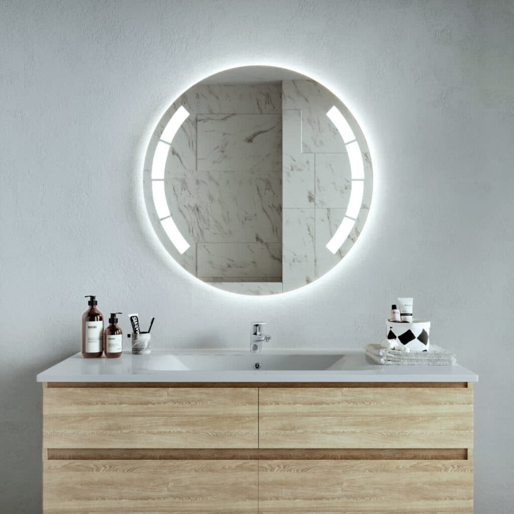 Ronde spiegel met LED