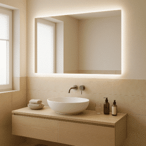 Maatwerk LED spiegel met indirecte verlichting rondom