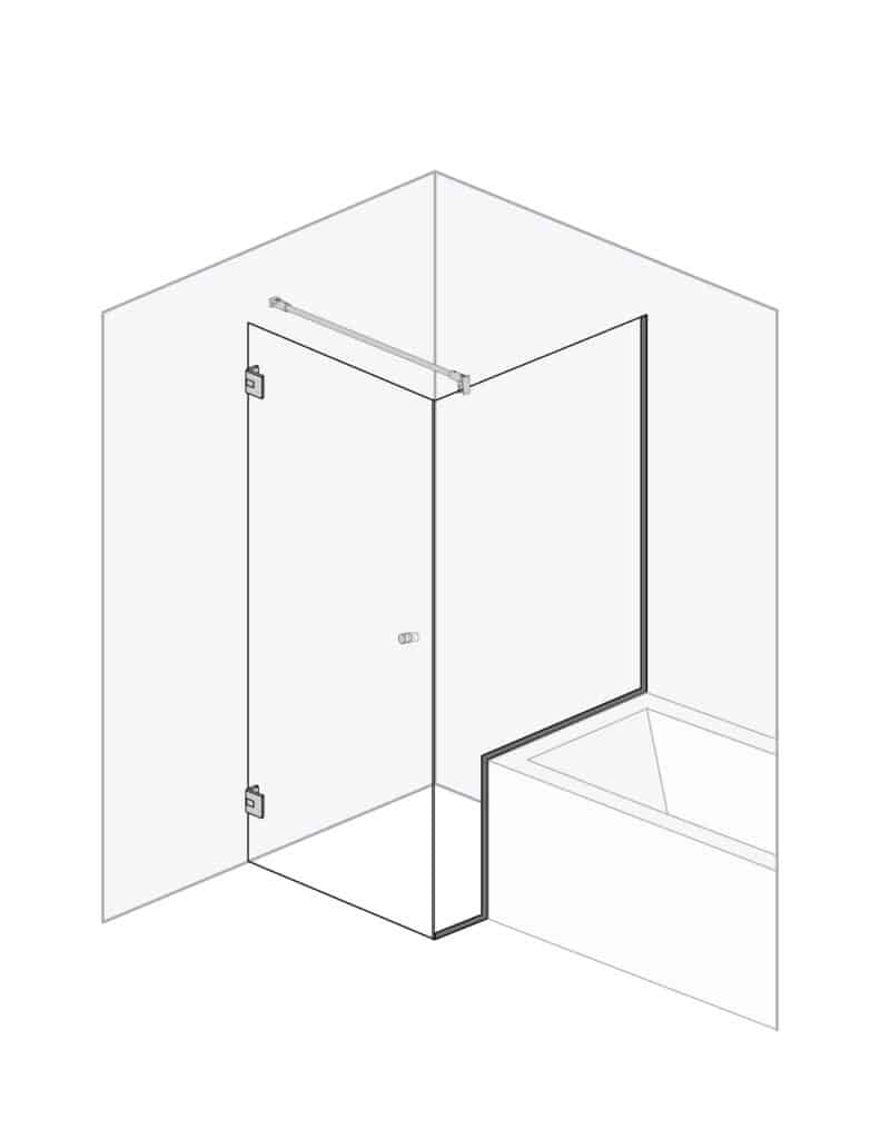 Illustratie Douchecabine Siena